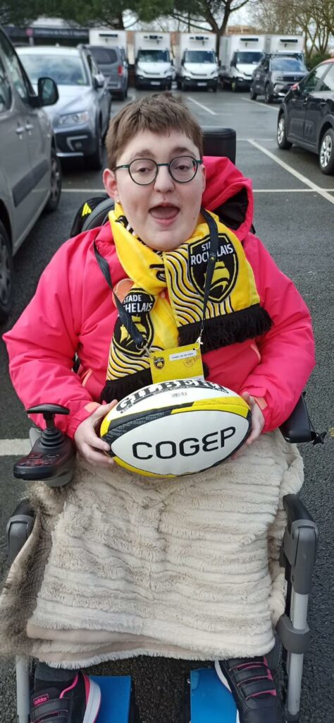 Pauline au stade Rochelais
